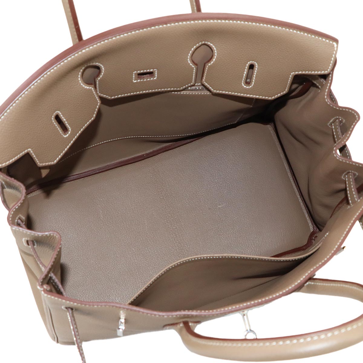 Birkin 35 Togo Etoupe Hand Bag Purse Beige