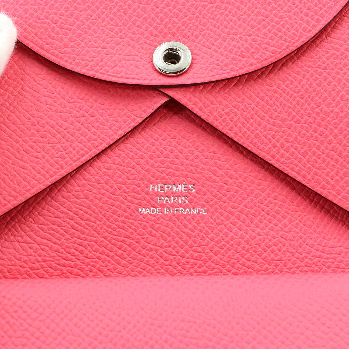 Calvi Duo Card Case Veau Epsom Rose Azalee Purse