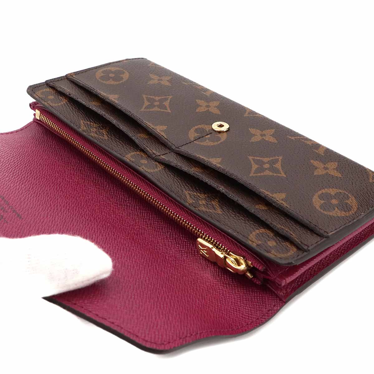 Monogram Sarah Wallet Brown Fuschia M62234 Purse
