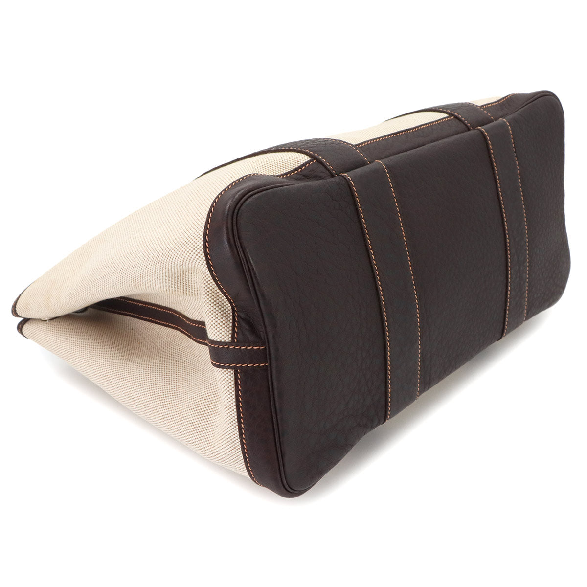 Garden Party PM Tote Bag Toile H Leather Natural Marron Purse