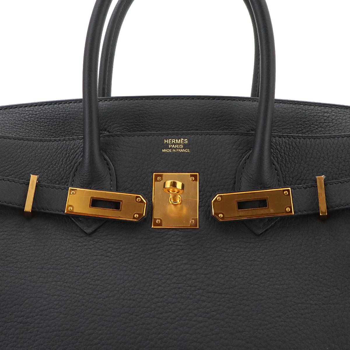 Birkin 30 Togo Leather Black Hand Bag Purse