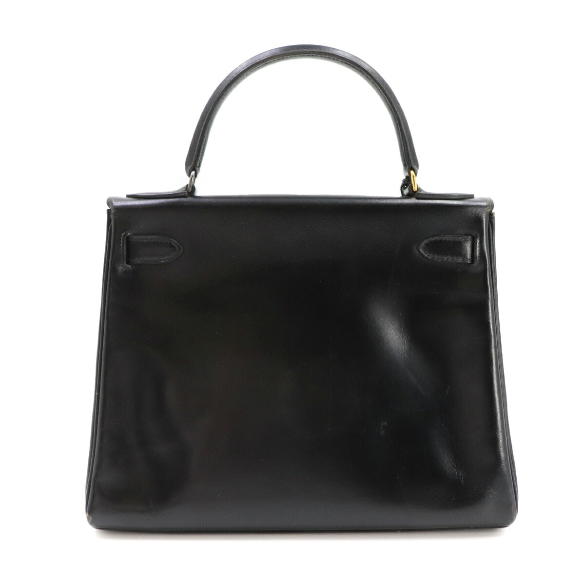 Kelly 28 Box carf Black 2way Hand Shoulder Bag Purse 90347011