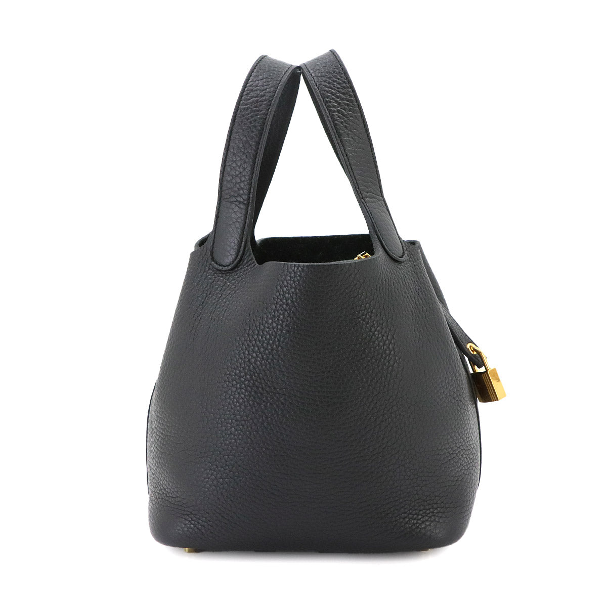 Picotin Lock PM Hand Bag Taurillon Clemence Black B