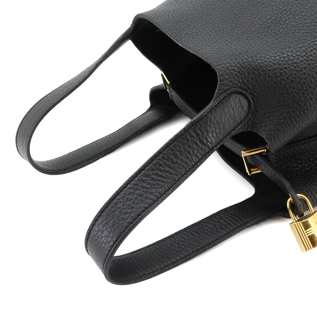Picotin Lock PM Hand Bag Taurillon Clemence Black B