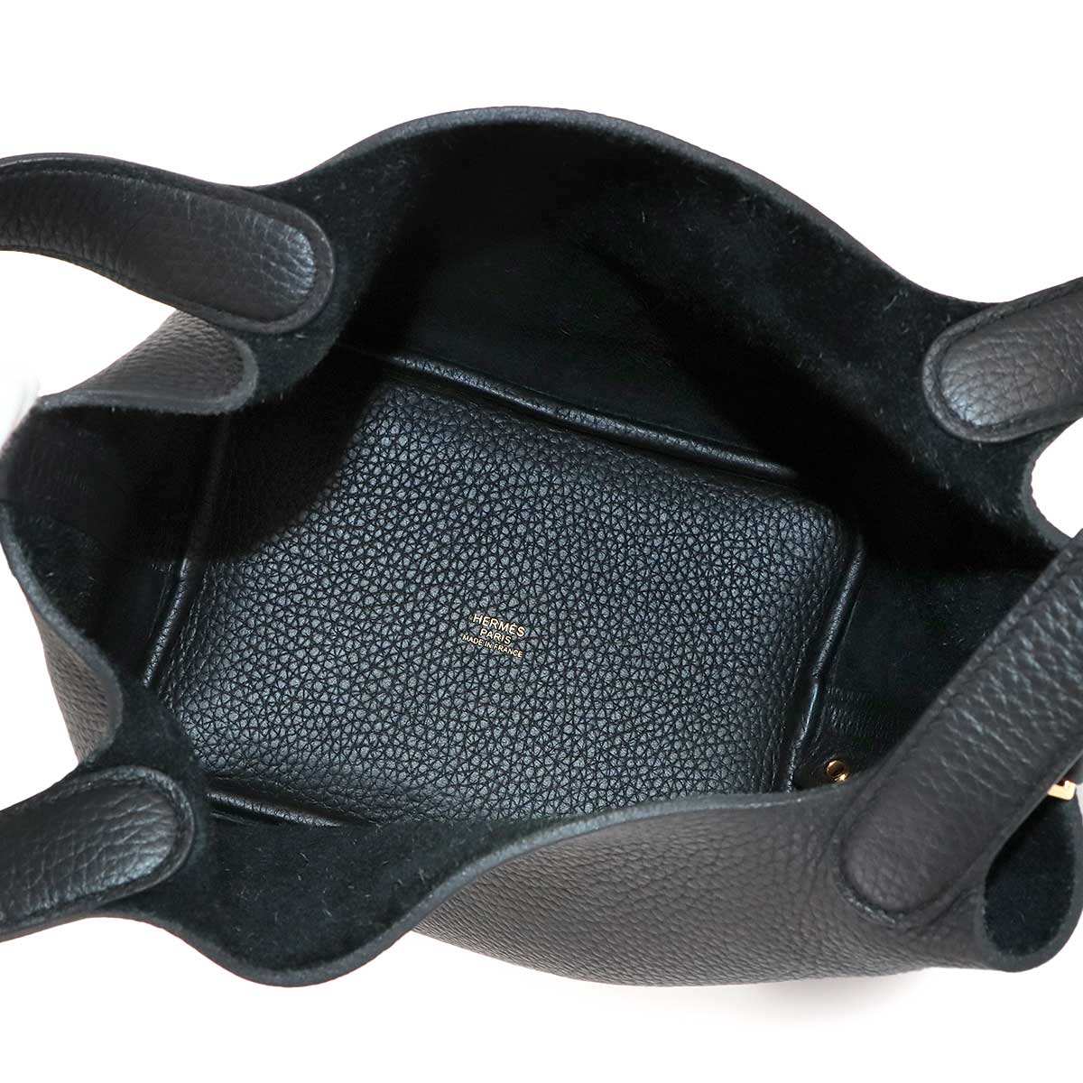 Picotin Lock PM Hand Bag Taurillon Clemence Black B