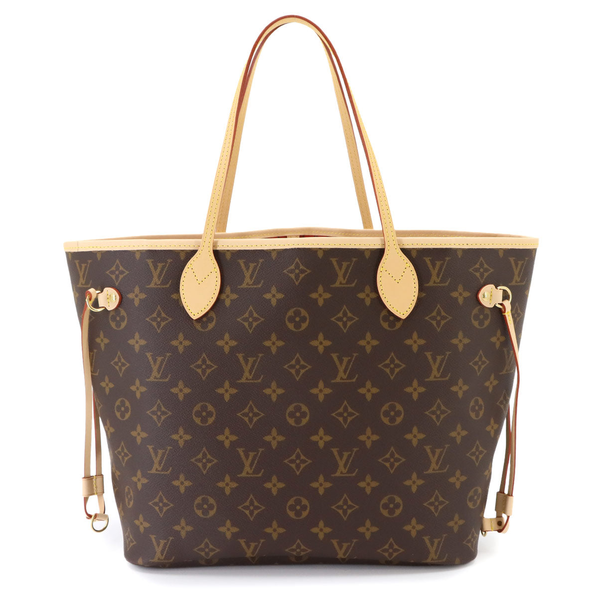 Monogram Neverfull MM Tote Bag Brown Cerise M46987