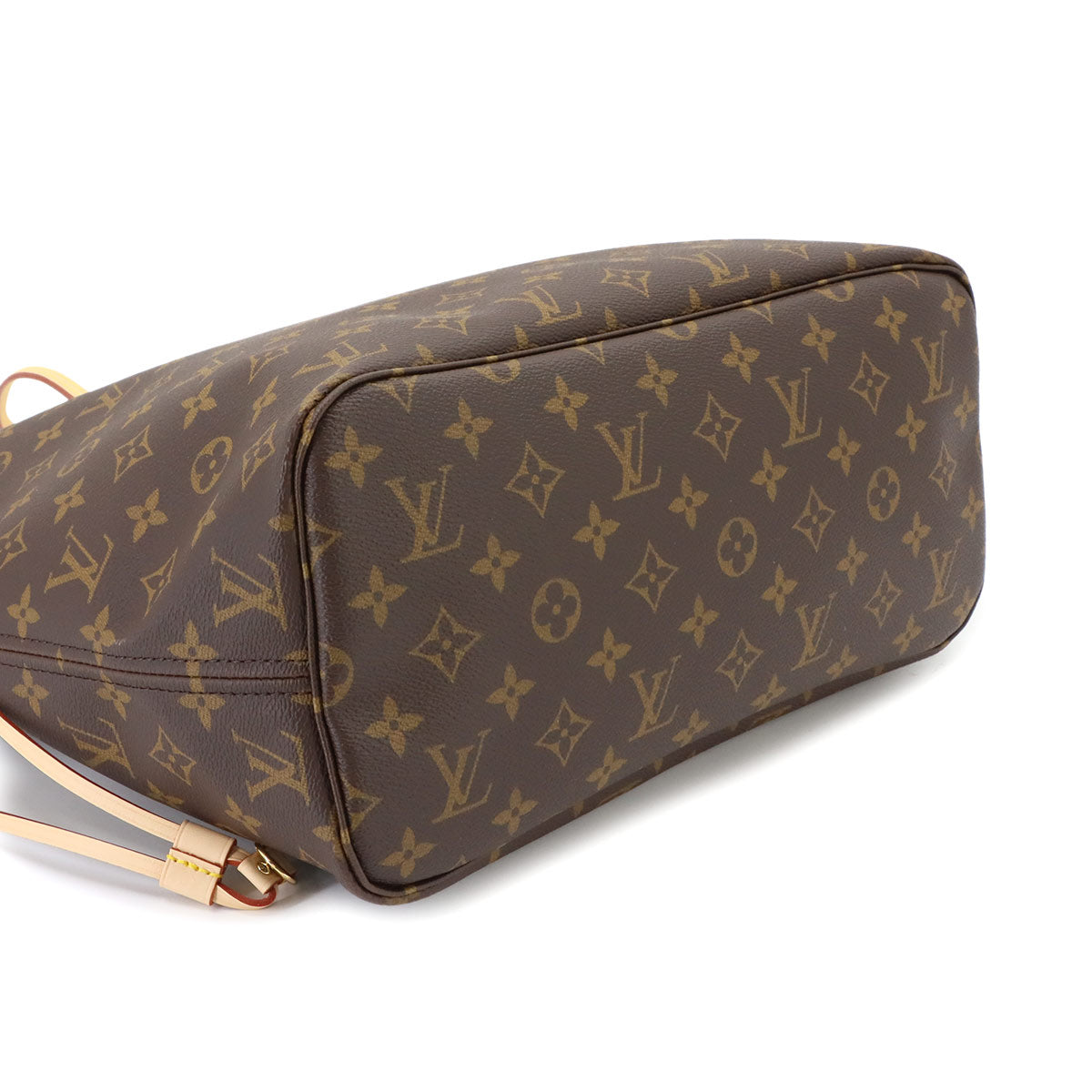 Monogram Neverfull MM Tote Bag Brown Cerise M46987