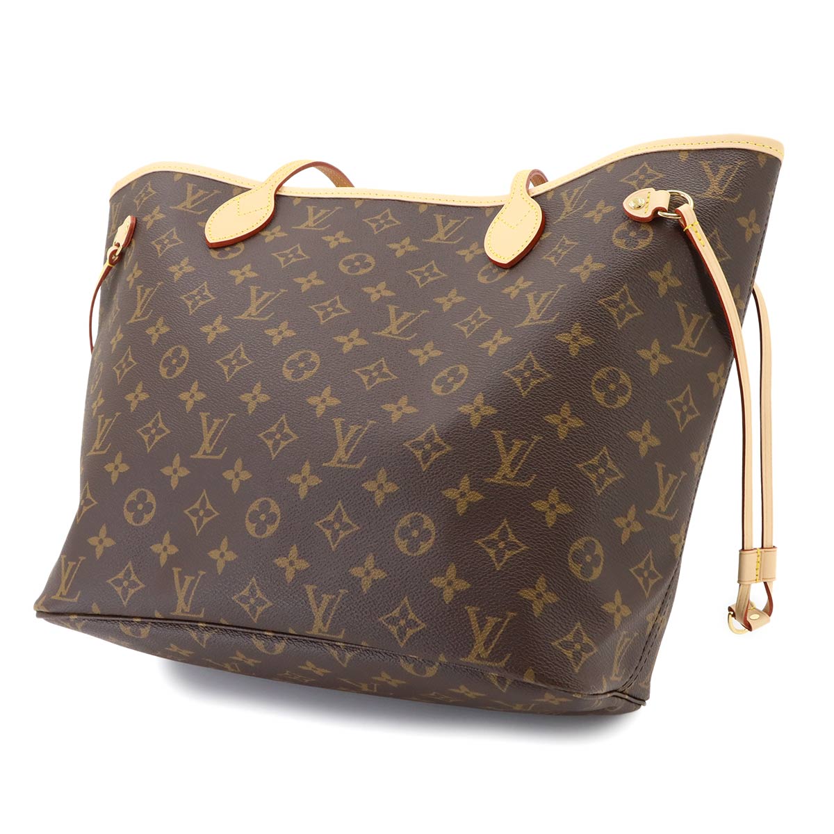 Monogram Neverfull MM Tote Bag Brown Cerise M46987