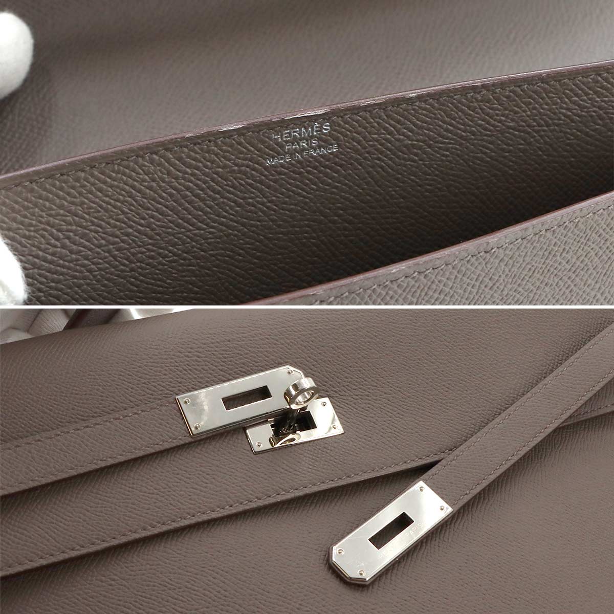Kelly Depeche 36 Briefcase Business Bag Epsom Etain 90347035