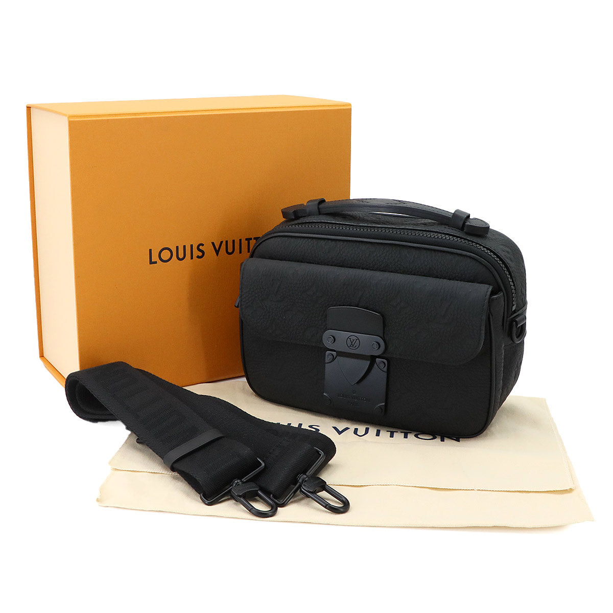 Monogram Taurillon S Lock Messenger Hand Shoulder Bag