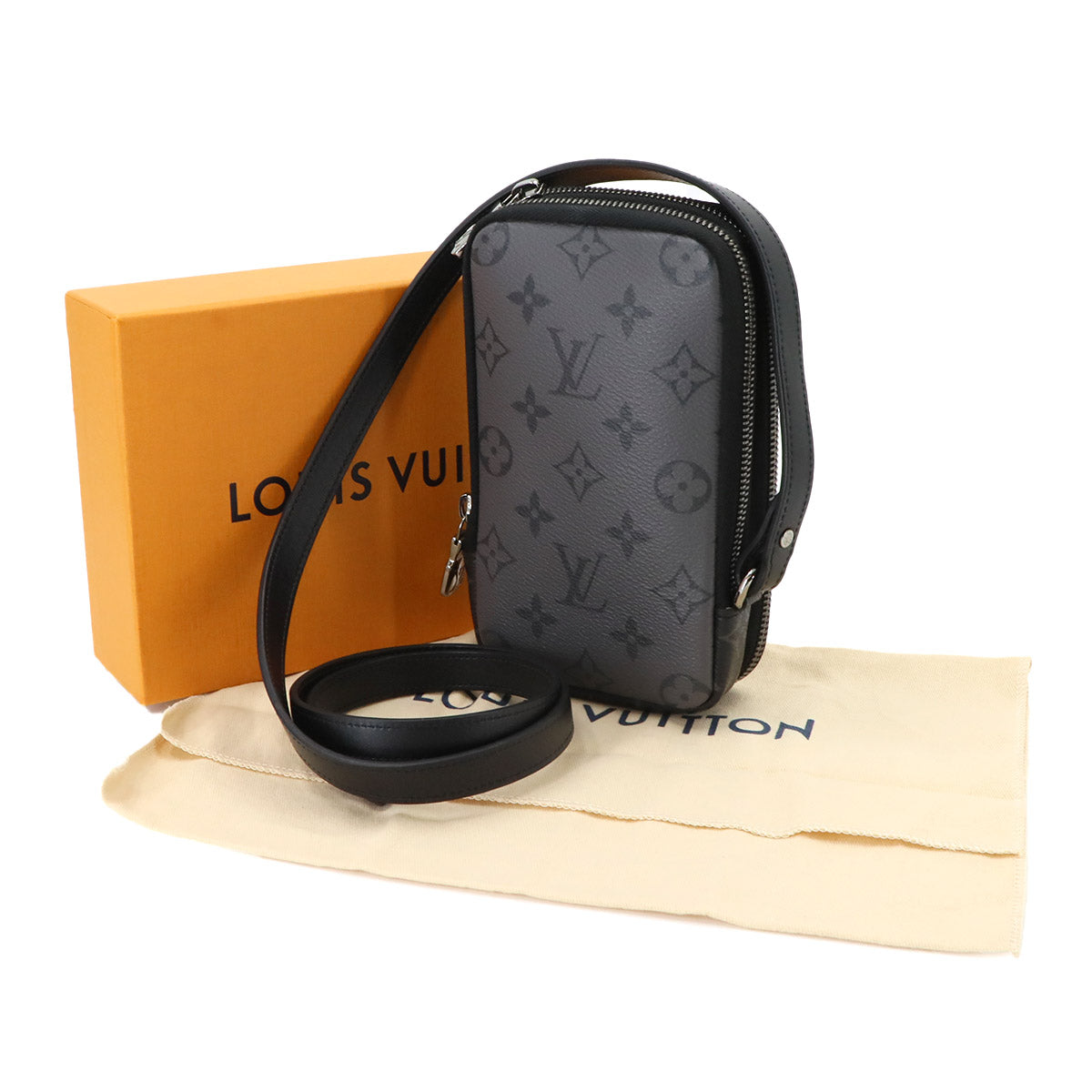 Monogram Eclipse Double Phone Pouch Shoulder Bag M69534
