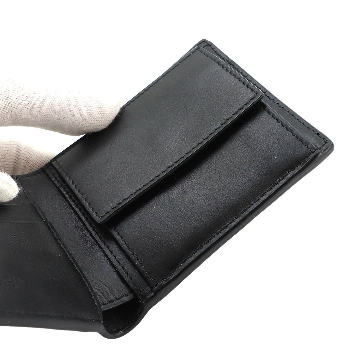 Intrecciato Cassette Wallet Leather Black 749445