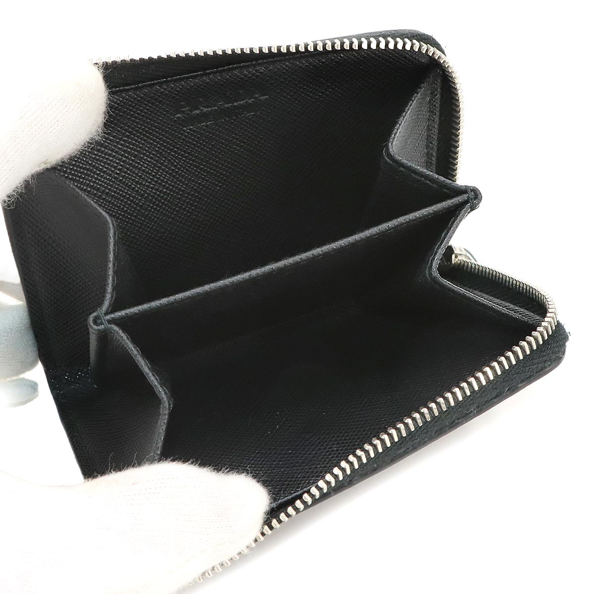 Card Case Coin Purse Saffiano Leather Nero Black 2MC129 Accessory