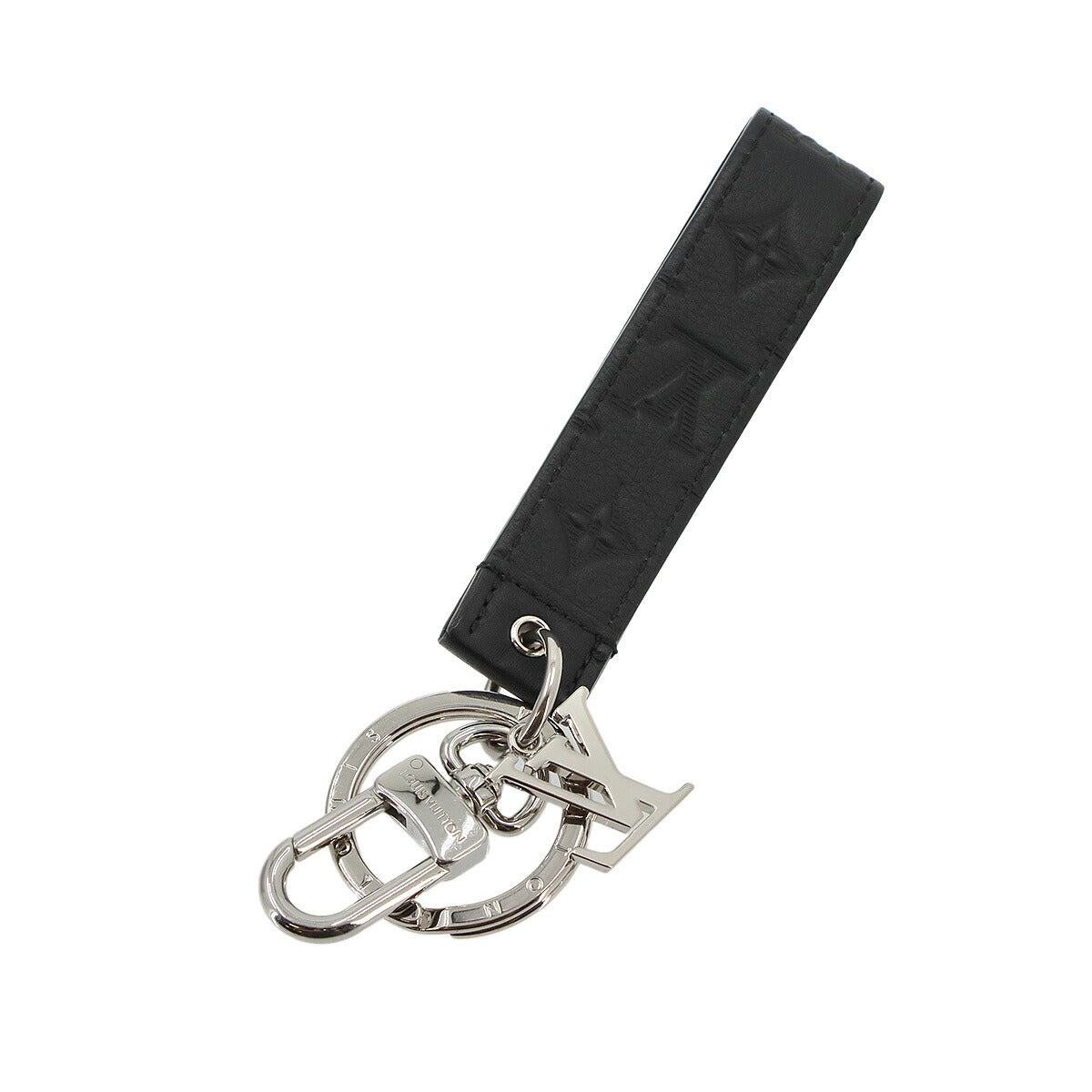 LV Shadow Dragonne Key Holder Bag Charm Noir M01298