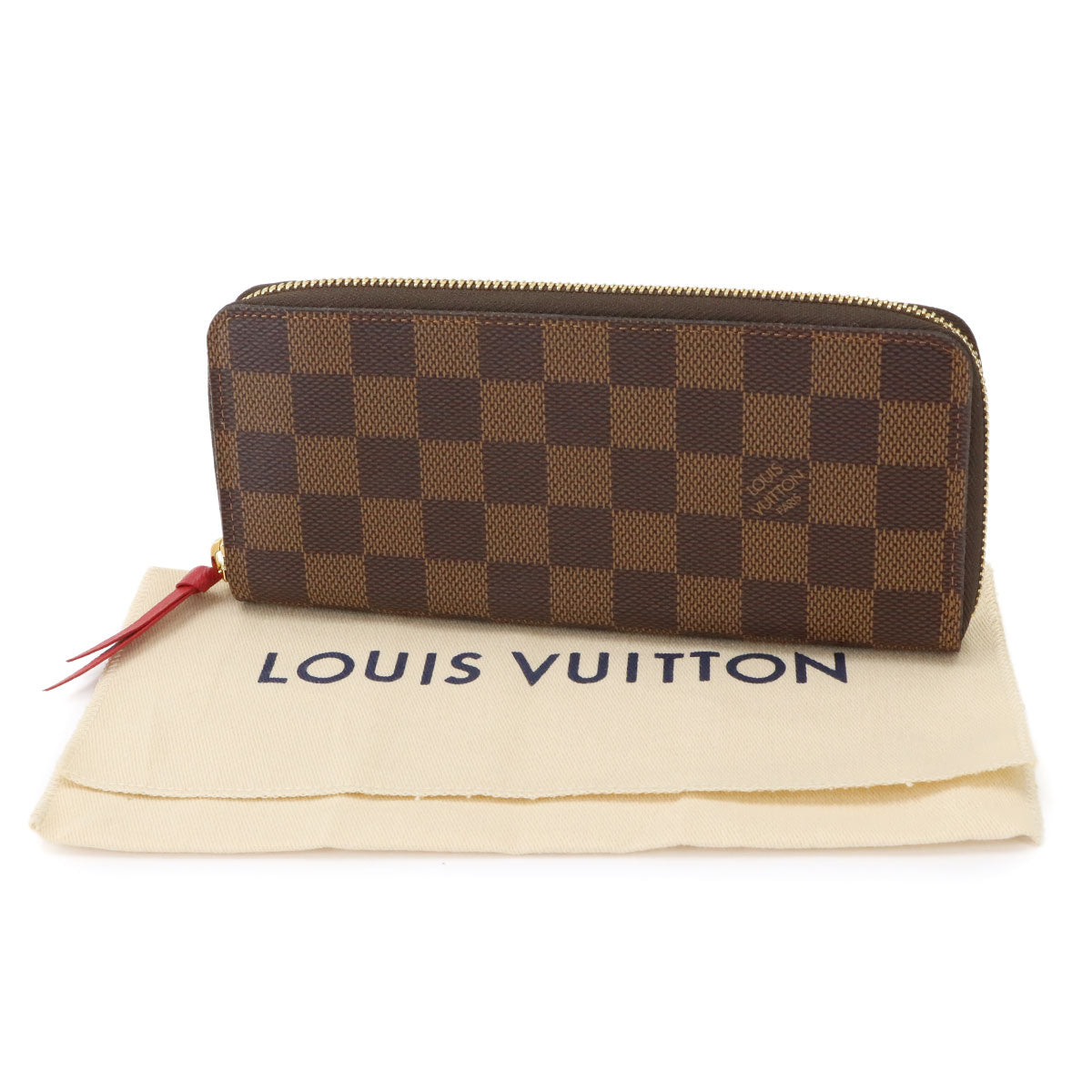 Damier Clemence Wallet Cerise N60534 Purse Brown