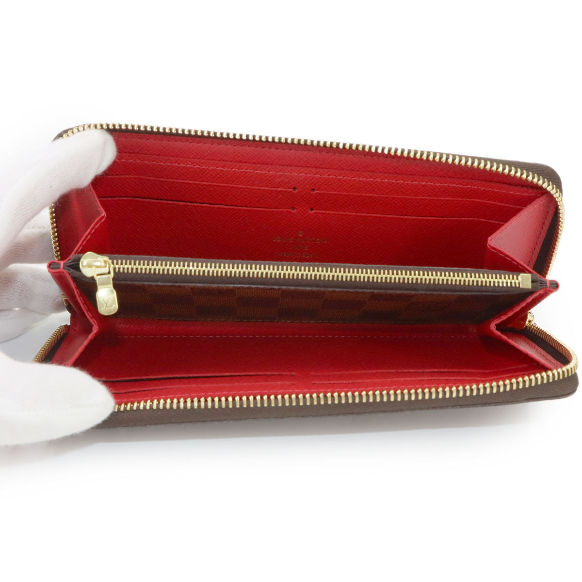 Damier Clemence Wallet Cerise N60534 Purse Brown