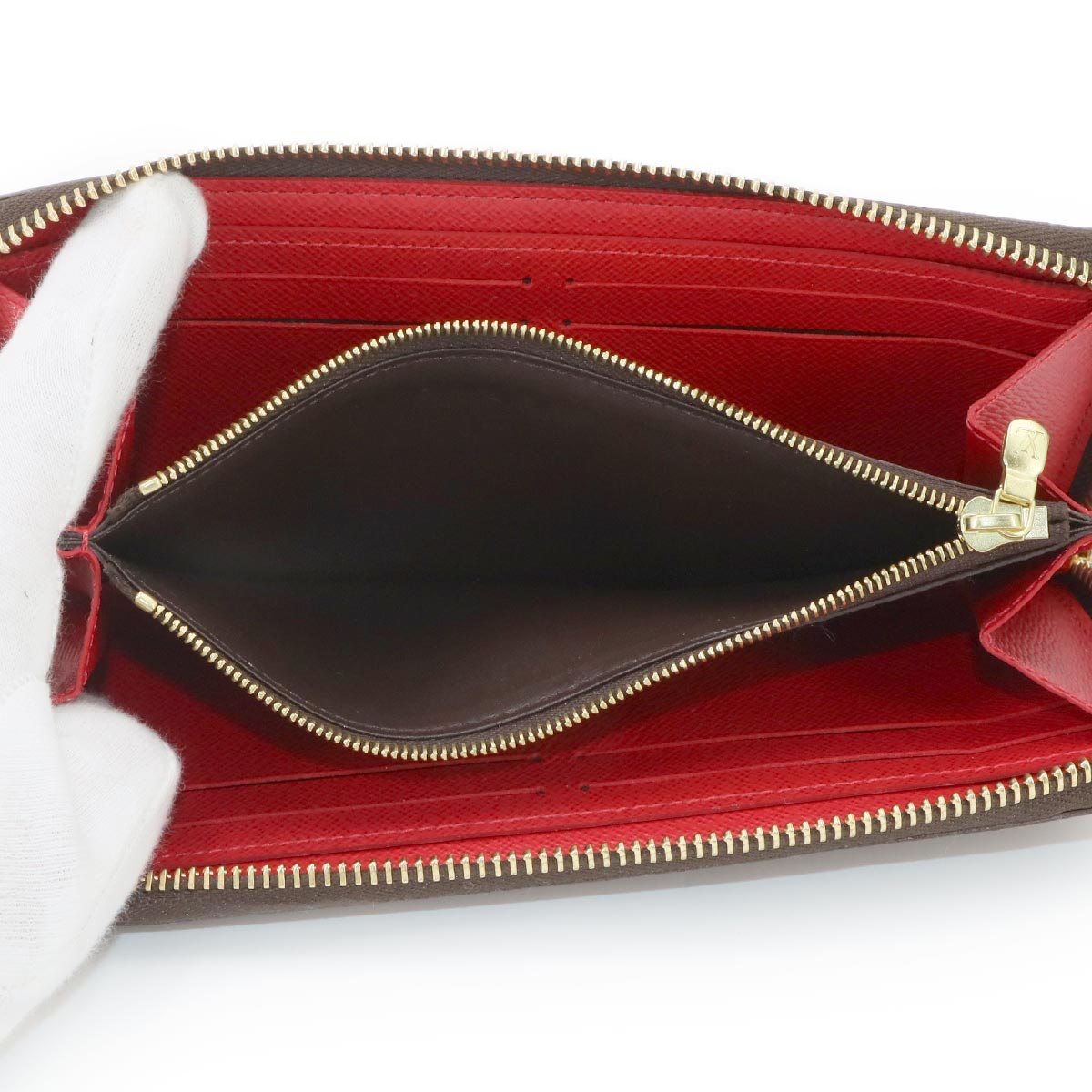 Damier Clemence Wallet Cerise N60534 Purse Brown