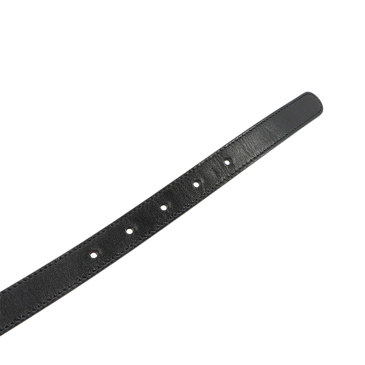 Double G Slim Belt Leather Black 409417 Size 80