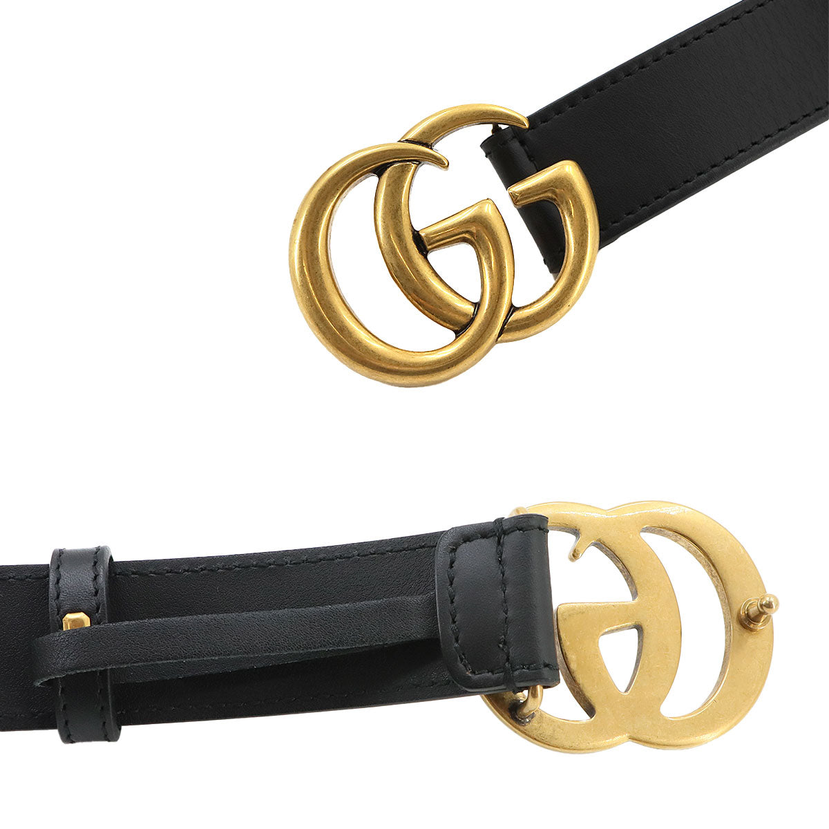 GG Marmont Belt Leather Black 414516