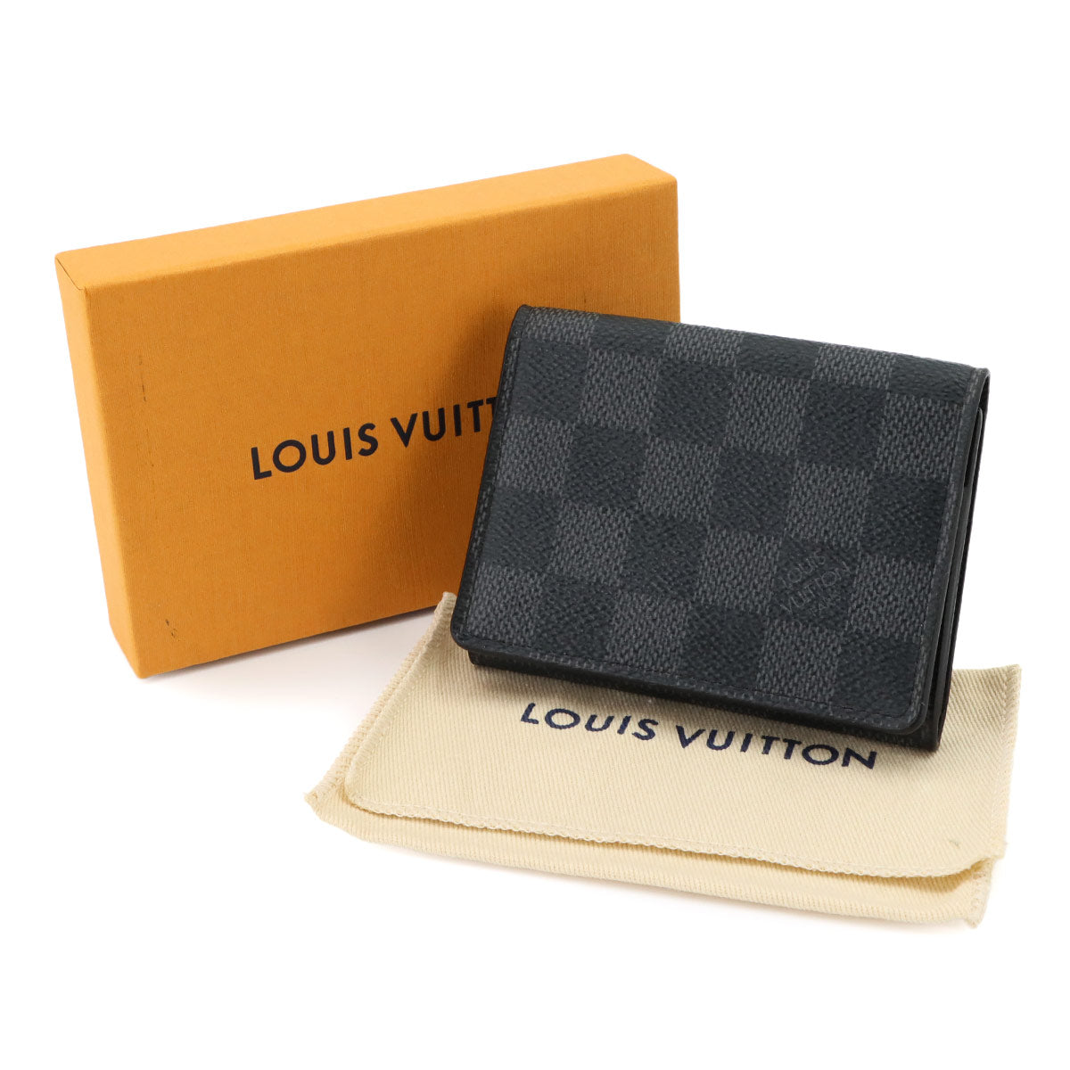 Damier Graphite Enveloppe Carte de visite Card Holder