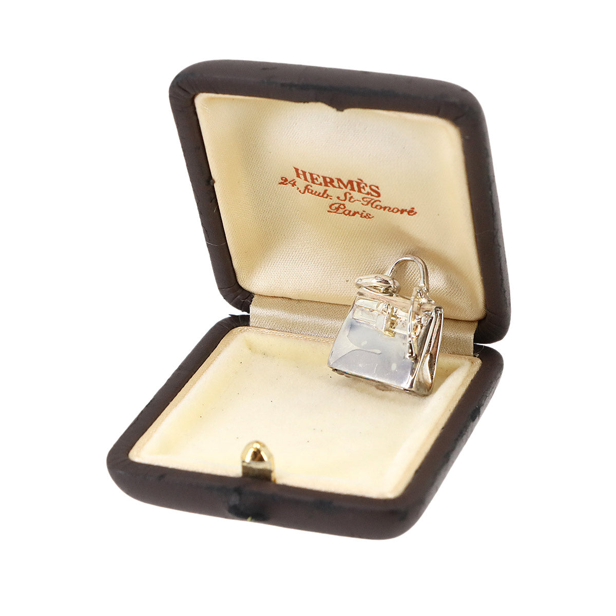 Kelly Bag Charm Pendant Top Silver