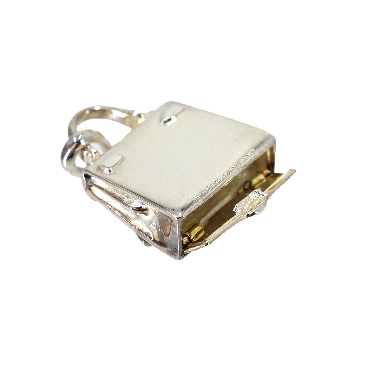 Kelly Bag Charm Pendant Top Silver