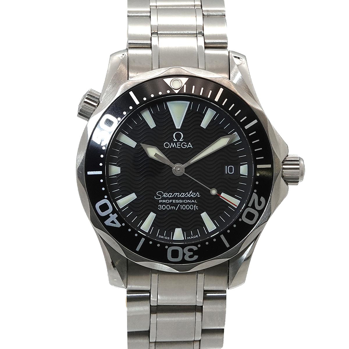 Seamaster 300 2262.50 Date Quartz Black Dial Boys Watch