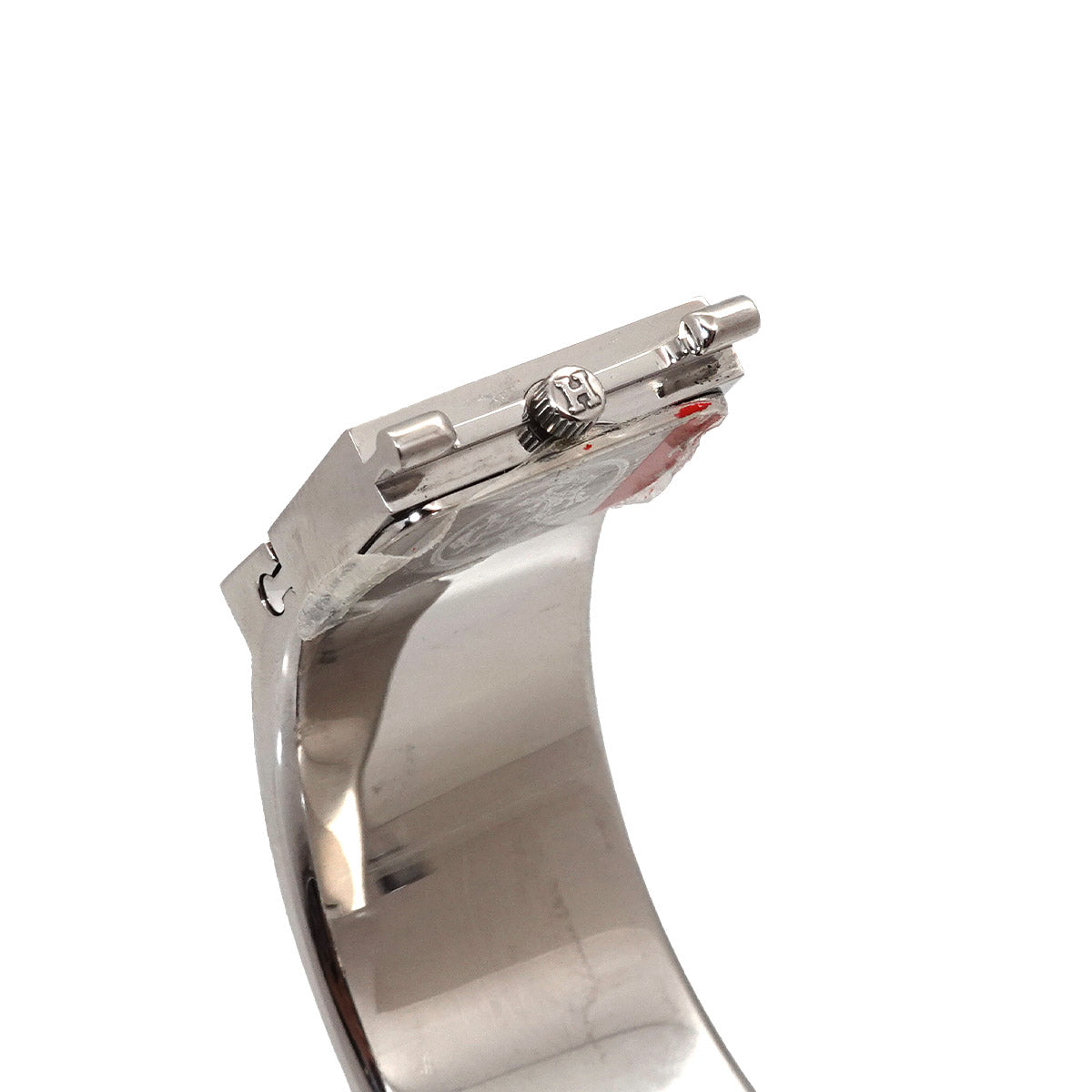 HERMES Loquet LO1.210 Bangle Watch Quartz Silver Dial Ladies