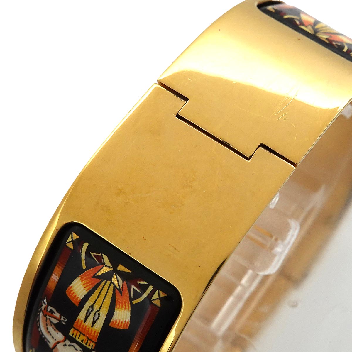 Loquet LO1.201 Quartz Gold Dial Ladies Bngle Watch