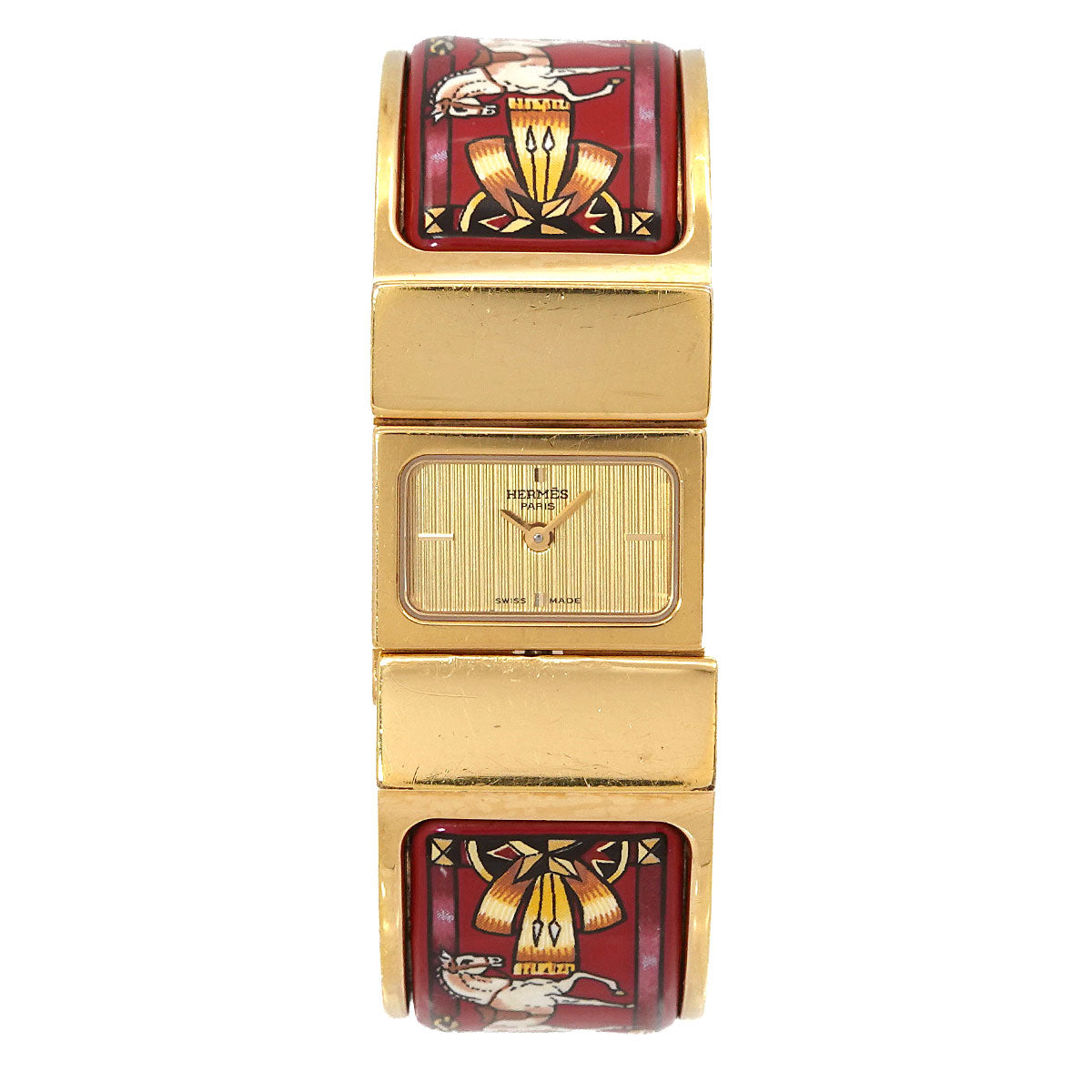 Loquet LO1.201 Quartz Gold Dial Ladies Bngle Watch