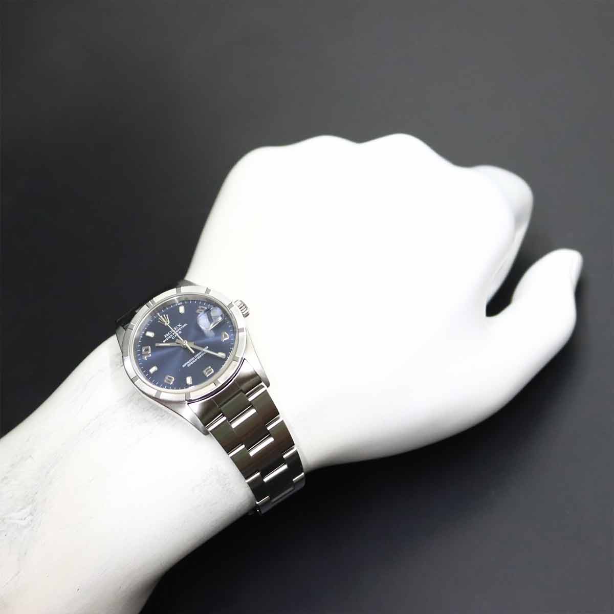 Oyster Perpetual Date 15210 Serial P Automatic Blue Dial