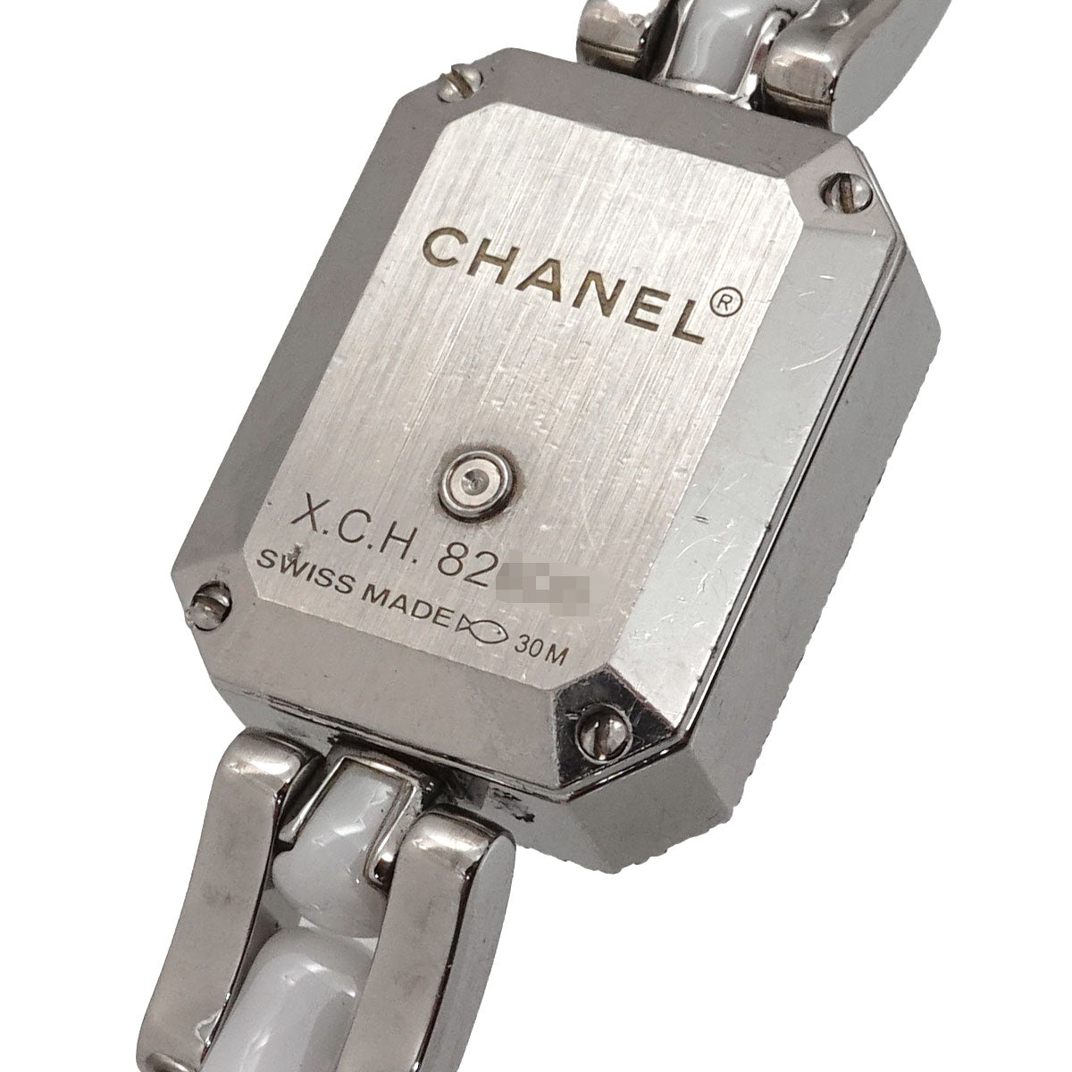 Premiere H2132 Diamond Bezel Ceramic Quartz White Dial Ladies