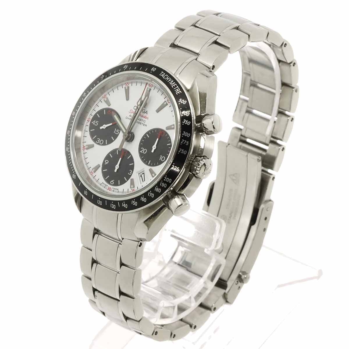 Speedmaster Date 323 30 40 40 04 001 White Black Dial Mens