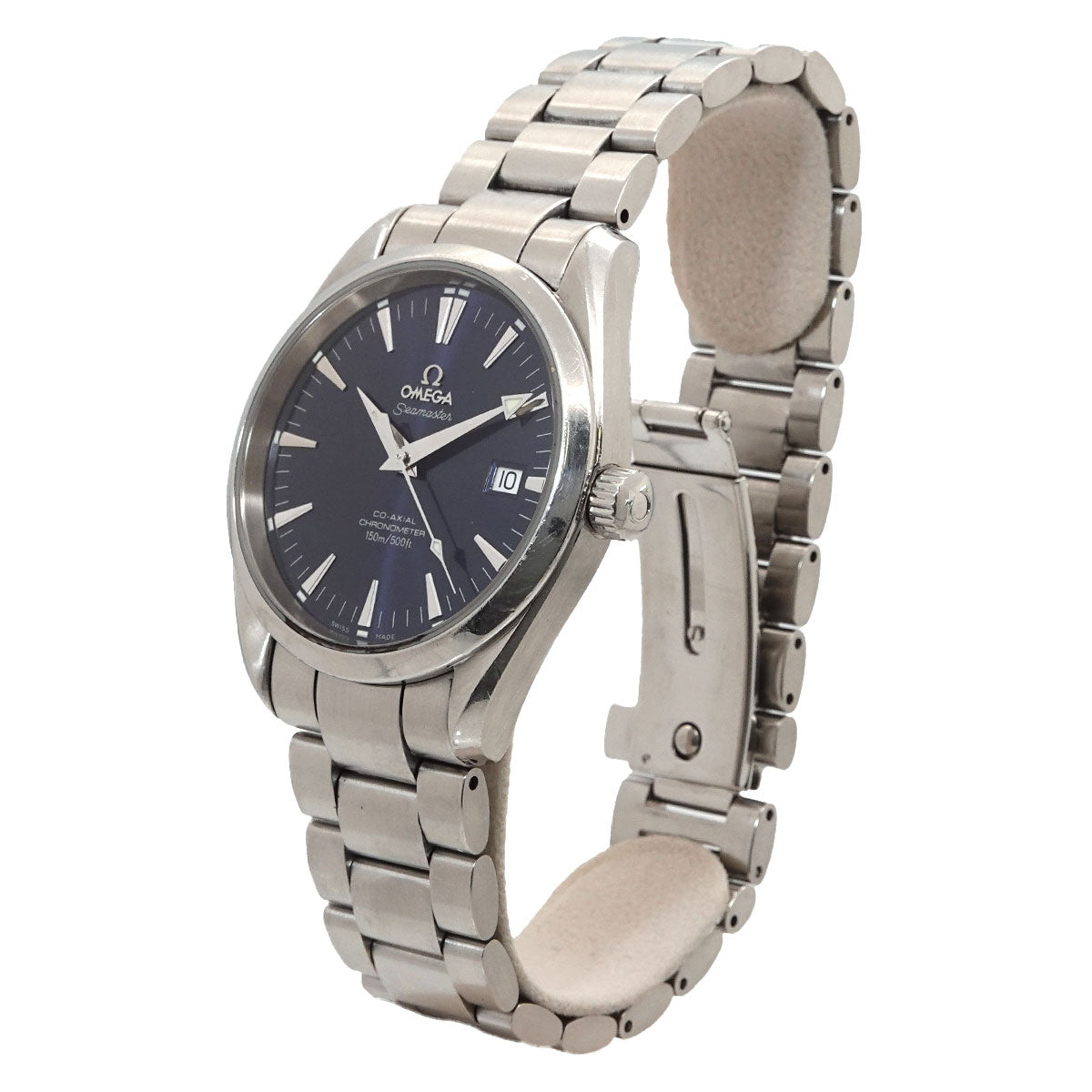 Seamaster Aqua Terra Co-axial 2503 80 Date Blue Dial Mens