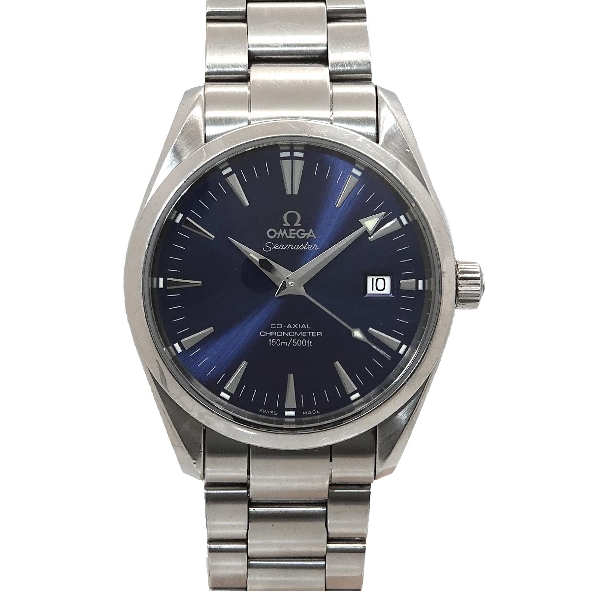 Seamaster Aqua Terra Co-axial 2503 80 Date Blue Dial Mens