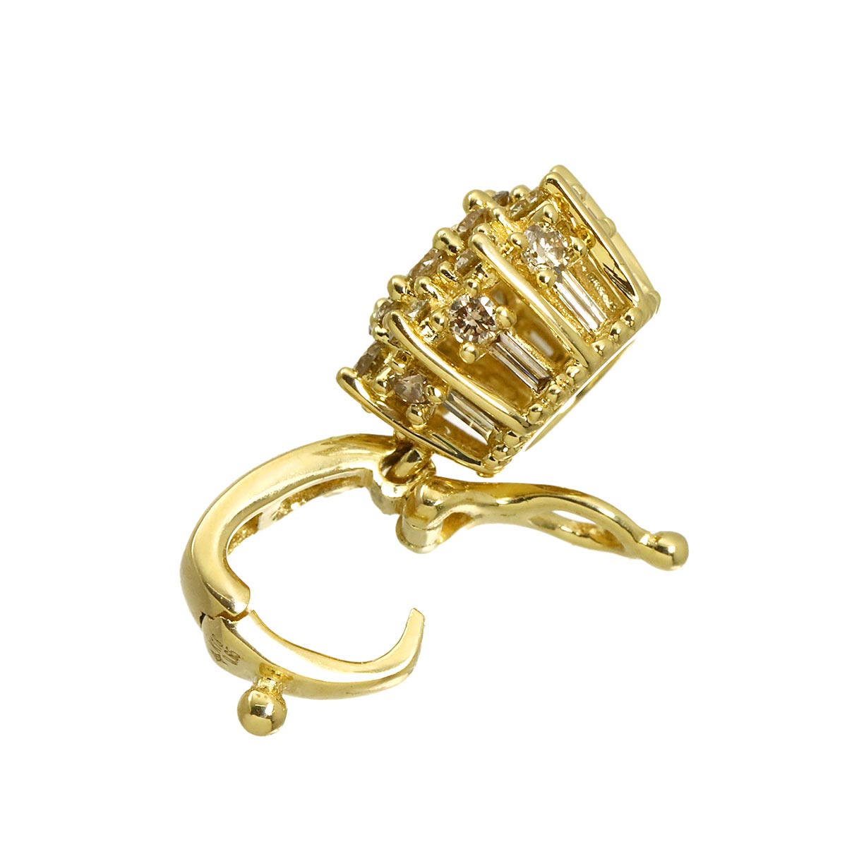 Diamond 0.65ct Pendant 18K YG Yellow Gold 750