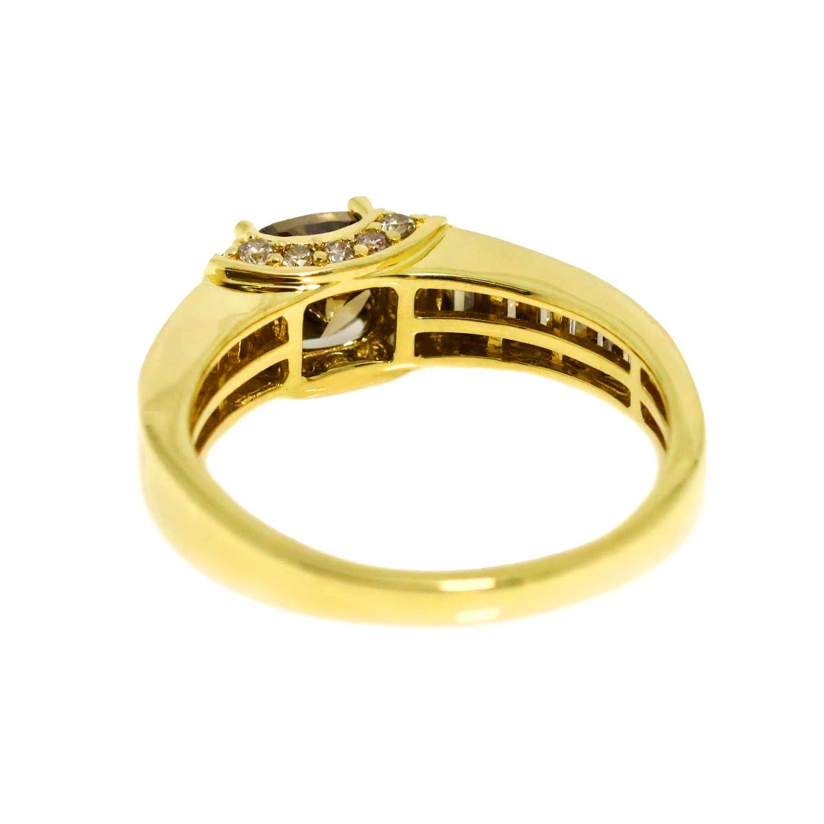 Diamond 1.00ct/0.80ct Ring 18K YG 750 Size8.25(US)
