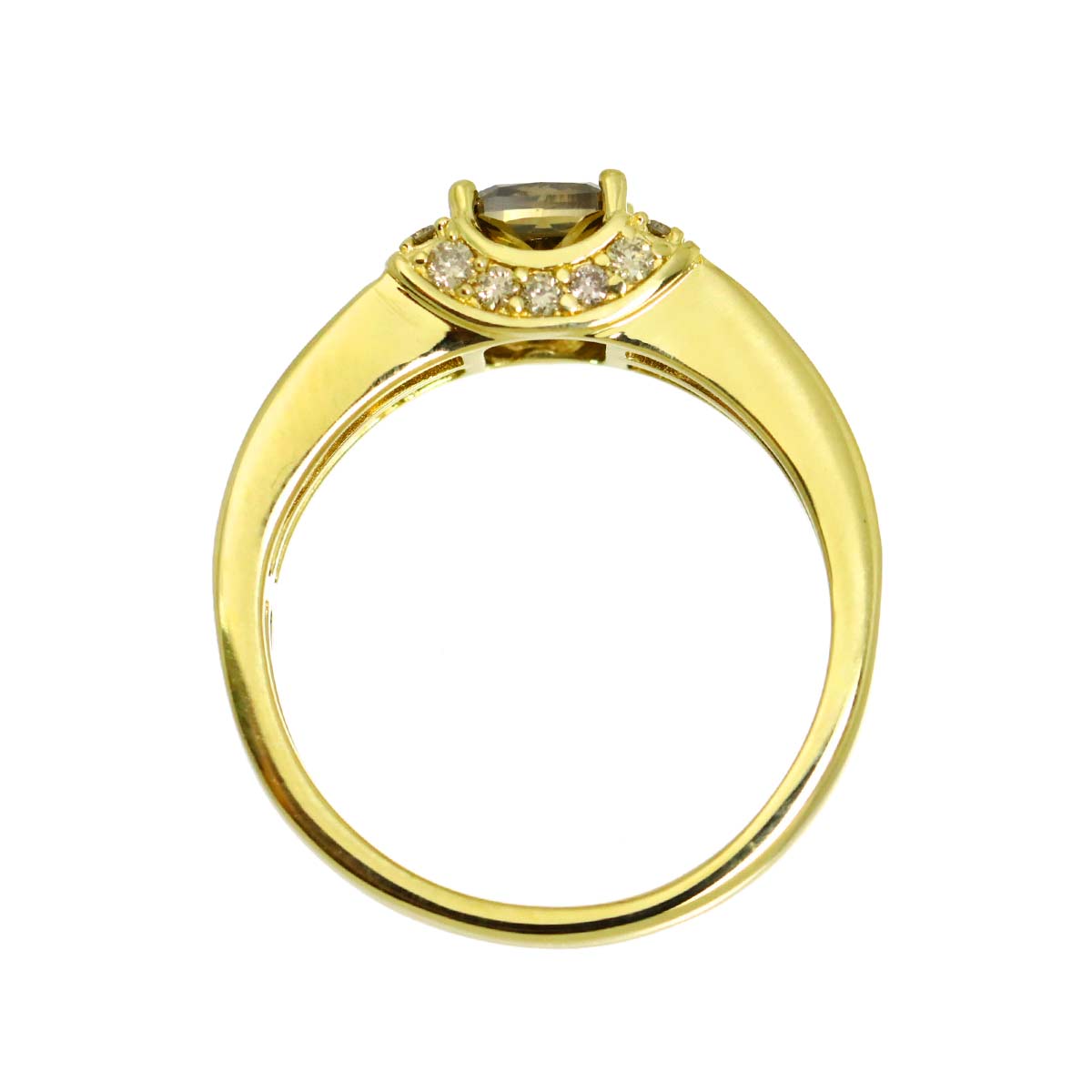 Diamond 1.00ct/0.80ct Ring 18K YG 750 Size8.25(US)