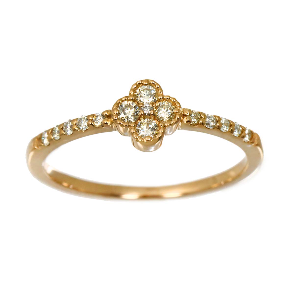 Diamond 0.20ct Ring 18K PG Pink Gold 750 Size6-6.25(US)