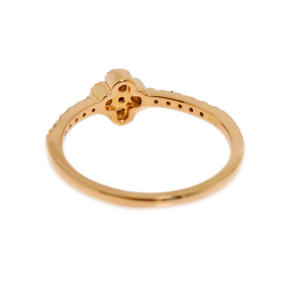 Diamond 0.20ct Ring 18K PG Pink Gold 750 Size6-6.25(US)