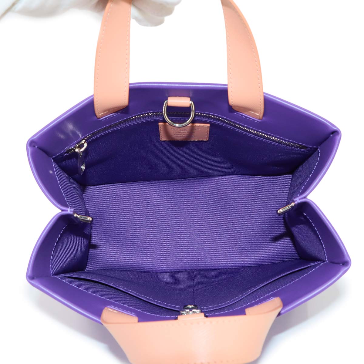 LOUIS VUITTON Shopper Tote MINI 2way Shoulder Bag Leather Pink M15239