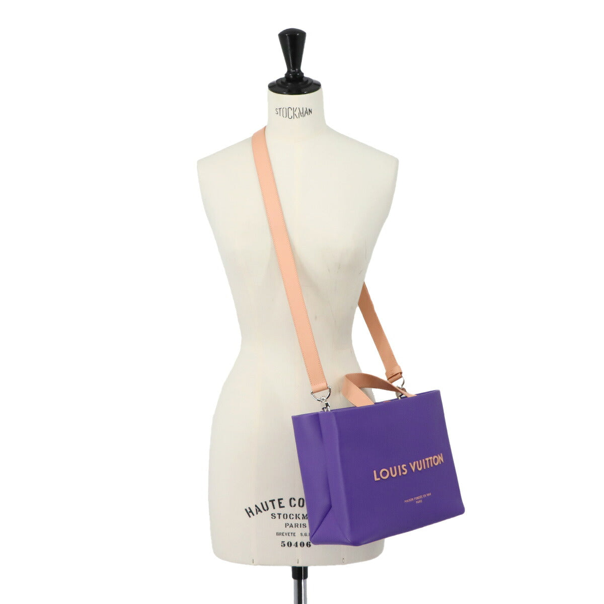 LOUIS VUITTON Shopper Tote MINI 2way Shoulder Bag Leather Pink M15239