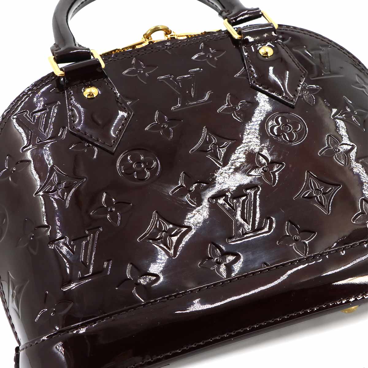 Vernis Alma BB Hand Shoulder Bag Enamel Amarante M91678