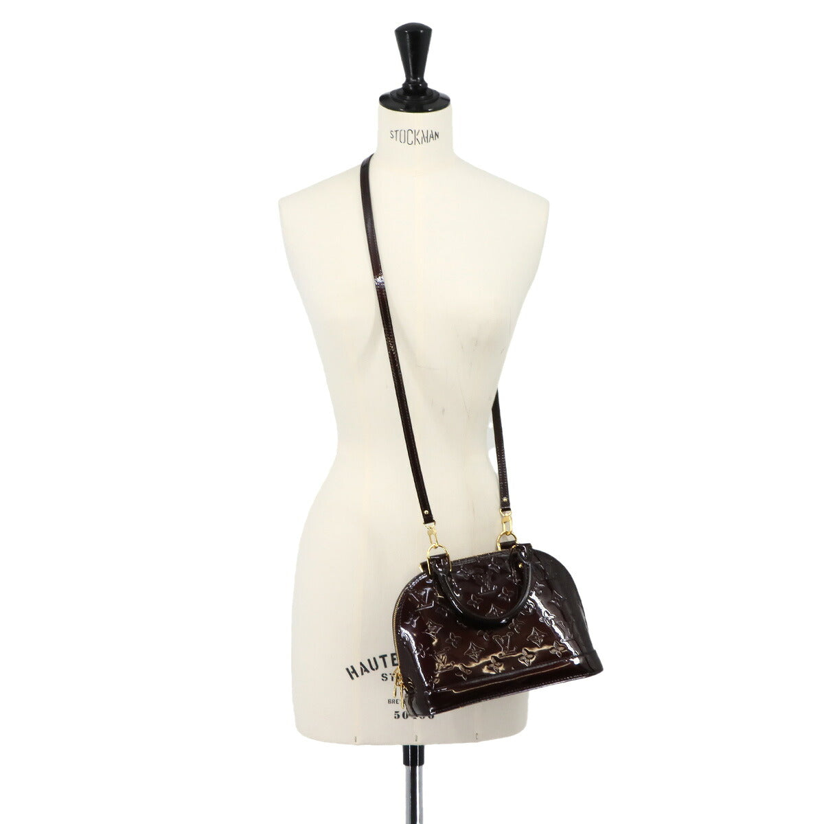 Vernis Alma BB Hand Shoulder Bag Enamel Amarante M91678