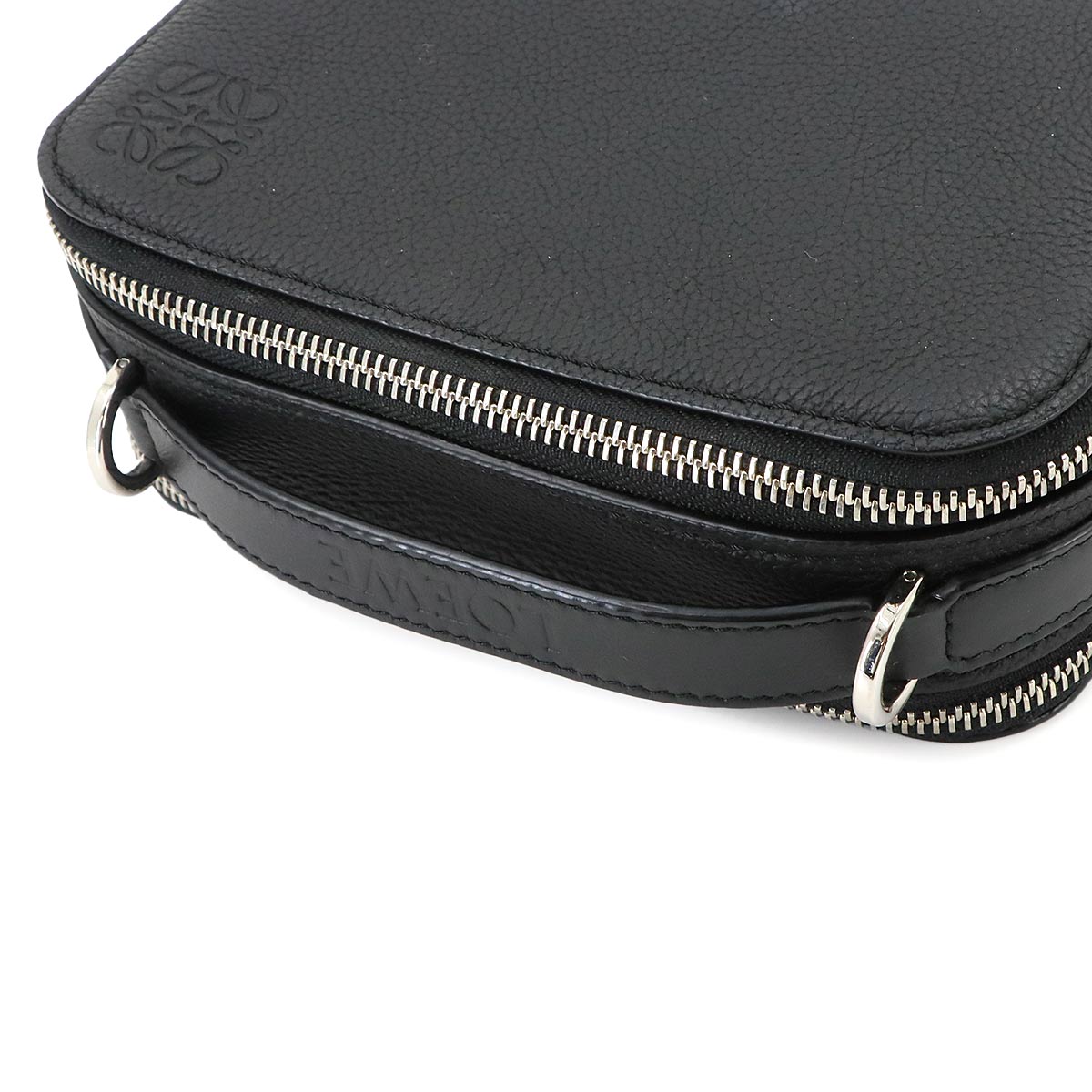 Mini crossbody camera Bag Hand Shoulder Bag Leather Black Anagram
