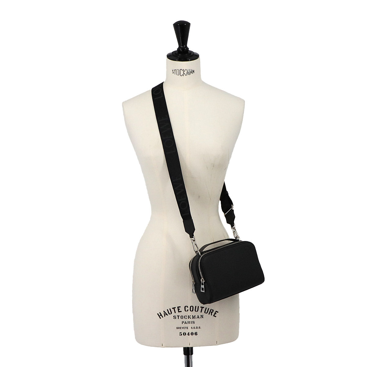 Mini crossbody camera Bag Hand Shoulder Bag Leather Black Anagram