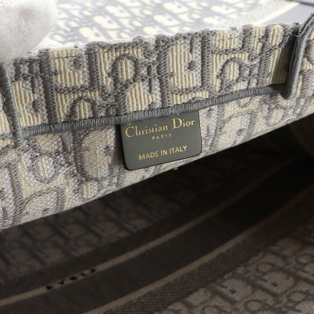 Book Tote Large Bag Oblique Canvas Gray M1286ZRIW