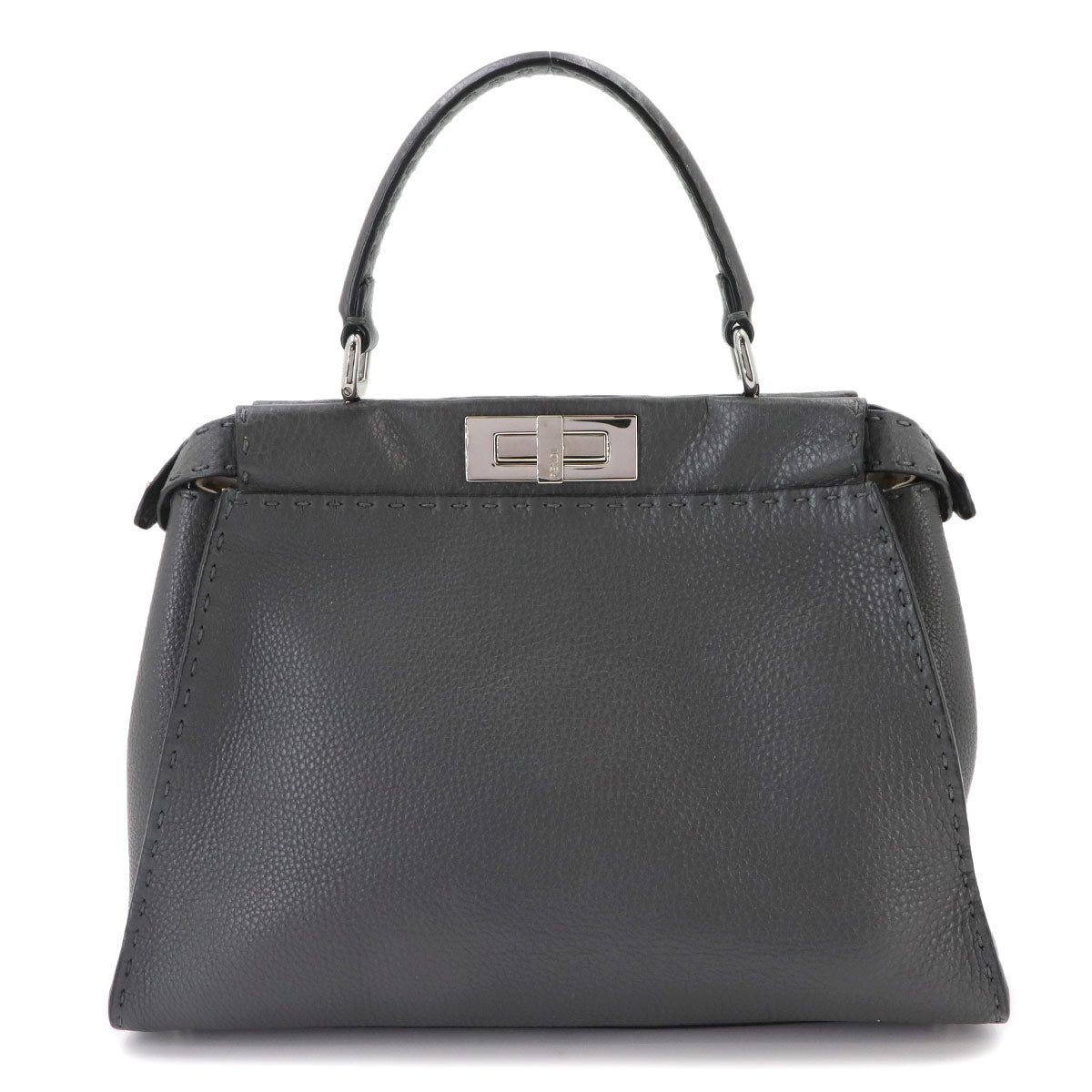 Seleria Peekaboo Regular 2way Hand Bag Leather Gray 8BN290