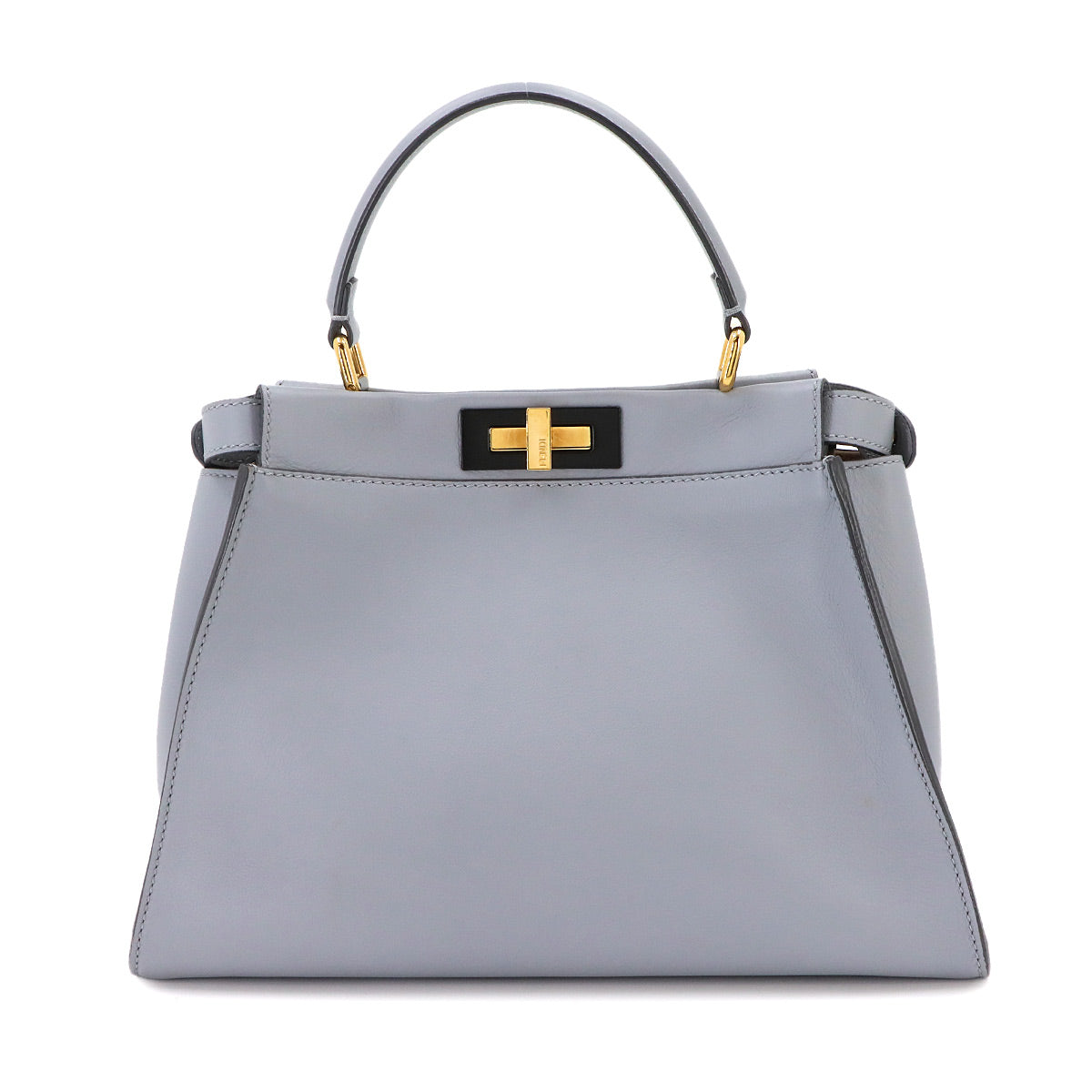 Peekaboo Regular Hand Shoulder Bag Leather Blue Gray 8BN290