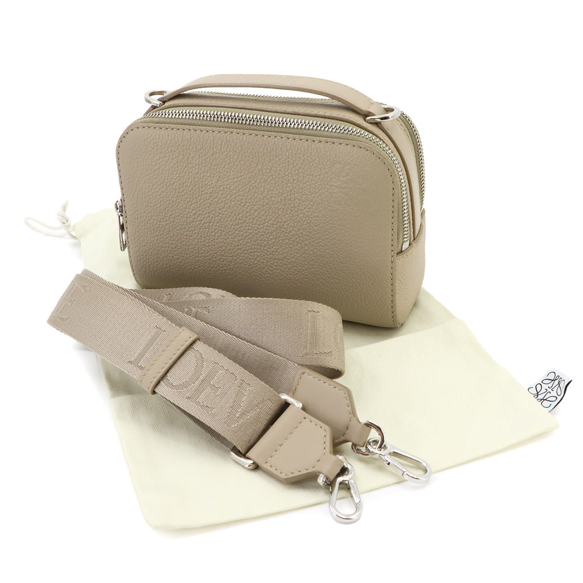 Mini crossbody camera Bag Hand Shoulder Bag Leather Beige Anagram